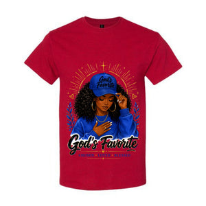 God's Favorite T Shirt Chosen Loved Blessed Shirt Black Woman Christian Graphic Tee Faith Royal Blue Shirt Religious Gift For Women