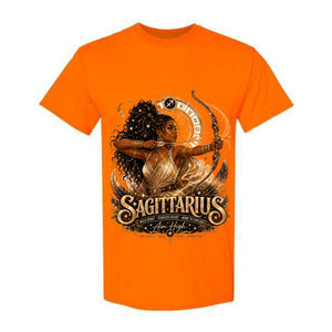 Sagittarius Aim High T Shirt Sagittarius Zodiac Graphic Tee Golden Sagittarius Goddess Shirt Archer Zodiac Shirt Gift For Sagittarius Women