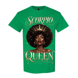Scorpio Queen T Shirt Scorpio Zodiac Graphic Tee Gold Crown Scorpio Girl Shirt Regal Scorpio Queen Shirt Luxury Zodiac Shirt Gift For Scorpio Women