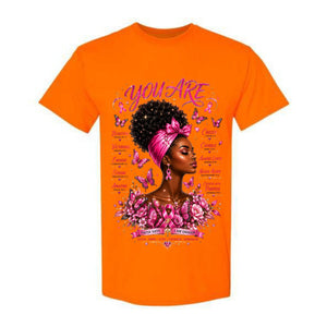 You Are Breast Cancer Awareness Shirt Faith Says I Am Enough Graphic Tee Pink Ribbon Butterfly Shirt Inspirational Christian Shirt Gift For Cancer Warriors