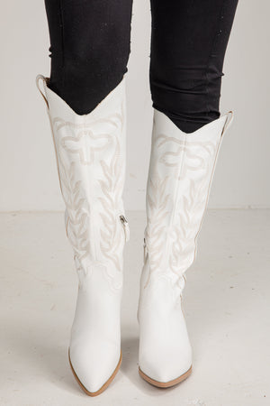 From Here On Out White Western Boots