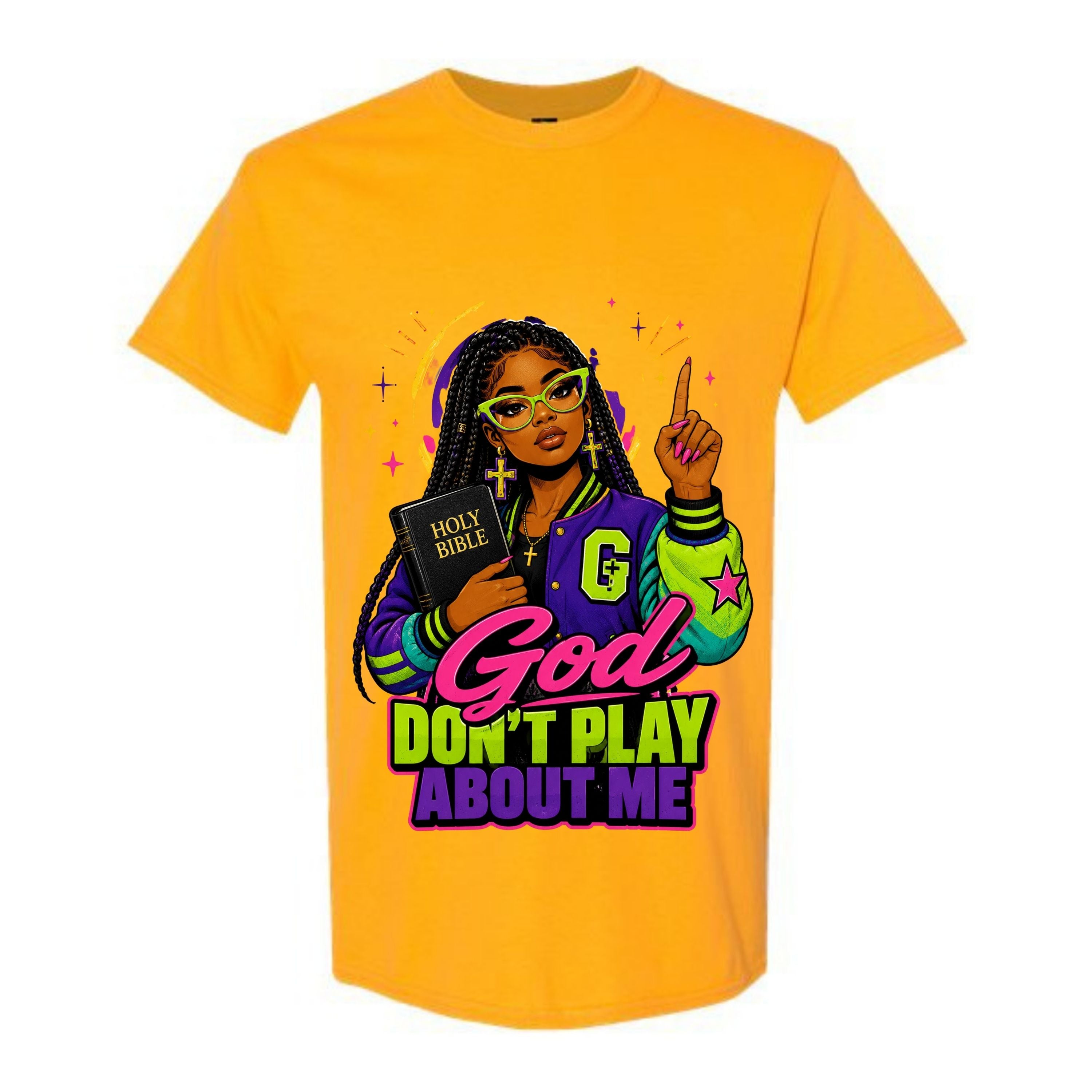 God Don't Play About Me T Shirt Black Woman Christian Graphic Tee Holy Bible Shirt Faith Varsity Jacket Shirt Religious Gift For Women