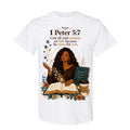 1 Peter 5 7 T Shirt Cast All Your Anxiety On Him Shirt Black Woman Christian Graphic Tee Bible Verse Shirt Faith Gift For Women