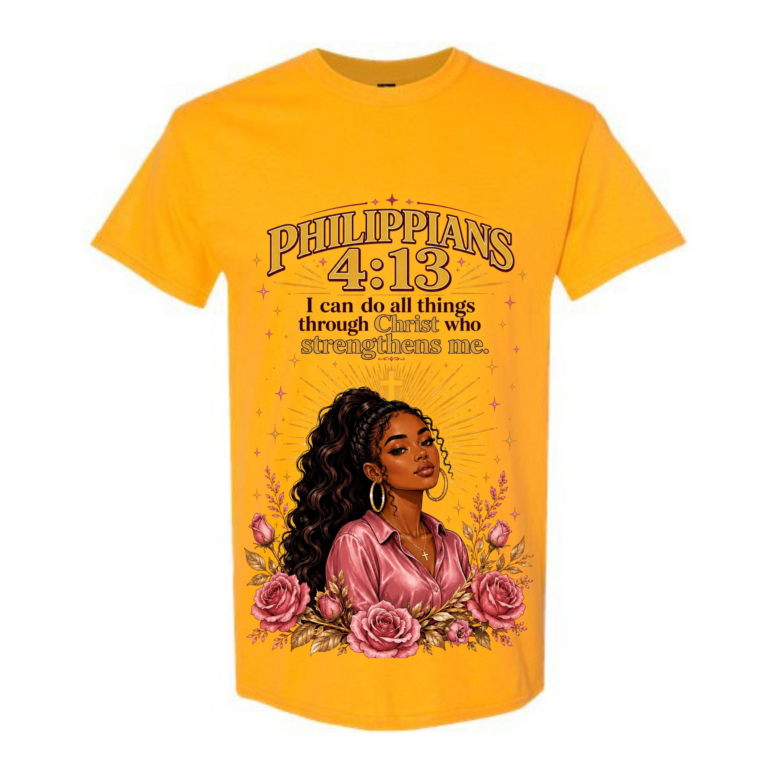 Philippians 4 13 T Shirt I Can Do All Things Through Christ Shirt Black Woman Christian Graphic Tee Bible Verse Shirt Faith Gift For Women