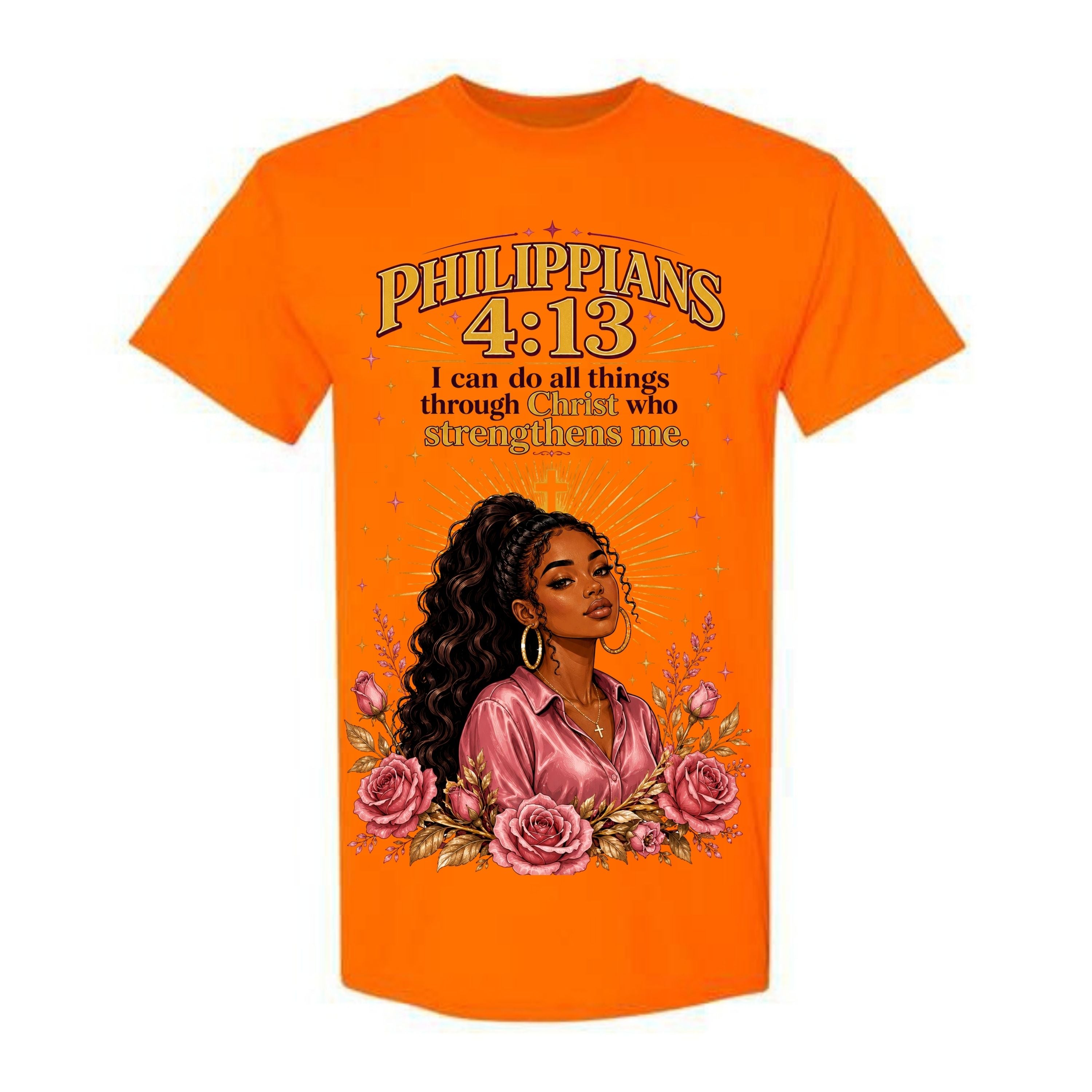 Philippians 4 13 T Shirt I Can Do All Things Through Christ Shirt Black Woman Christian Graphic Tee Bible Verse Shirt Faith Gift For Women