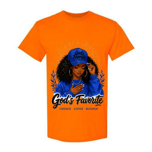 God's Favorite T Shirt Chosen Loved Blessed Shirt Black Woman Christian Graphic Tee Faith Royal Blue Shirt Religious Gift For Women