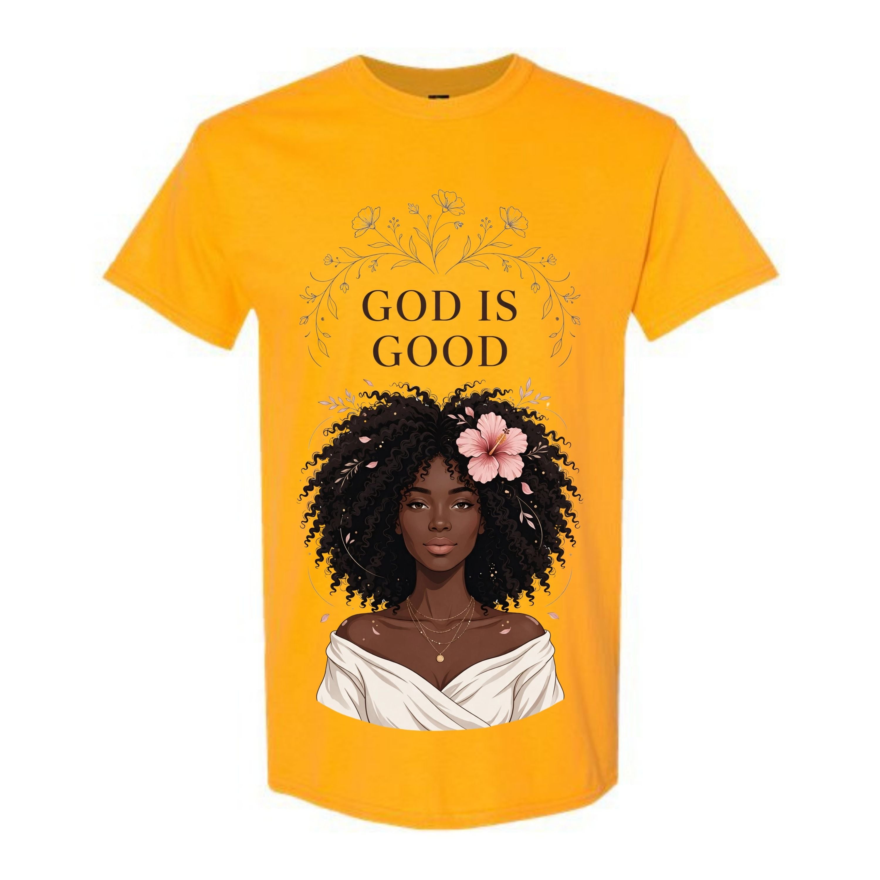 God Is Good T Shirt Black Woman Faith Graphic Tee Boho Floral Christian Shirt Minimalist Flower Shirt Religious Gift For Women
