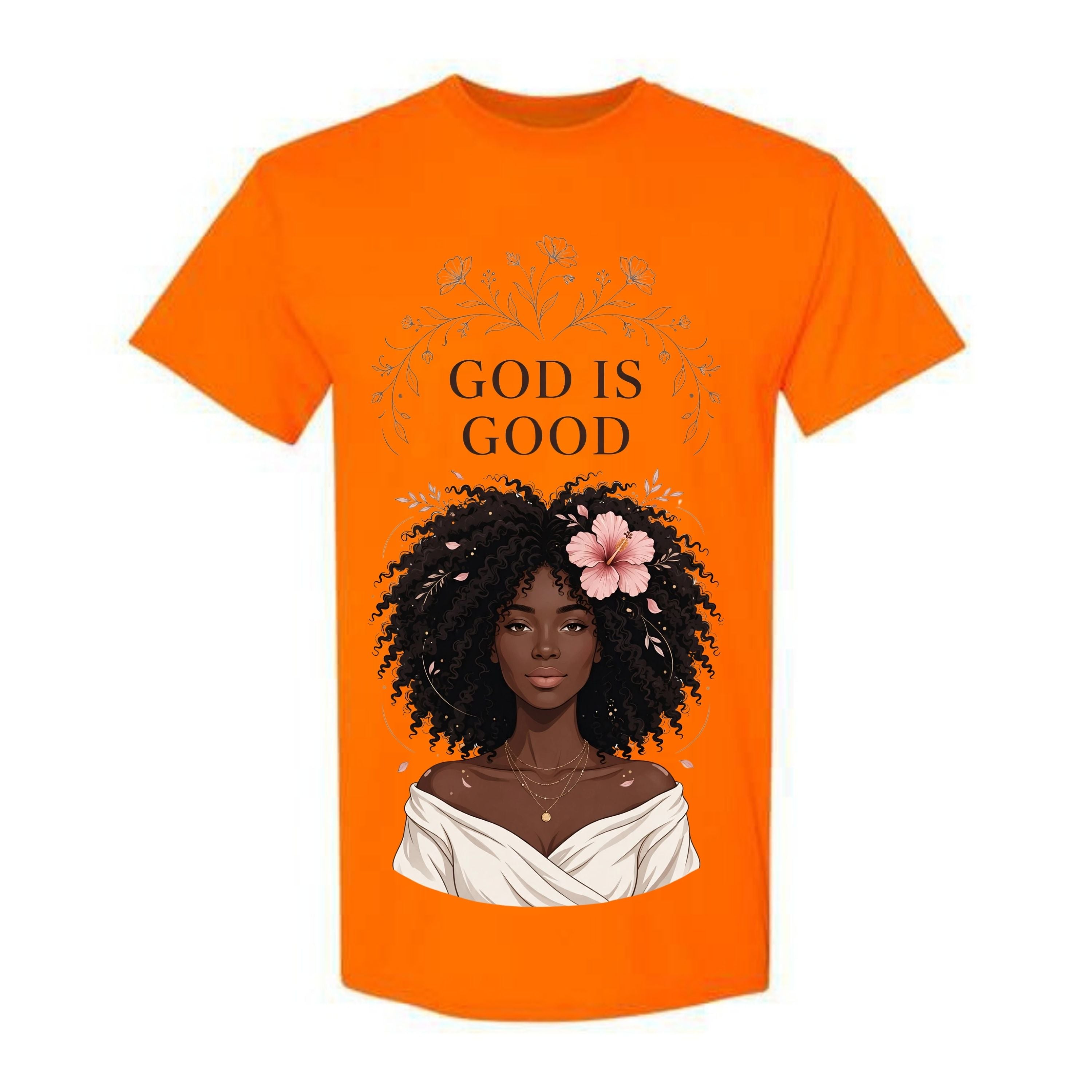 God Is Good T Shirt Black Woman Faith Graphic Tee Boho Floral Christian Shirt Minimalist Flower Shirt Religious Gift For Women