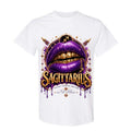 Sagittarius T Shirt Sagittarius Zodiac Graphic Tee Purple Glitter Lips Shirt Gold Grillz Zodiac Shirt Fearless Sagittarius Shirt Gift For Sagittarius Women