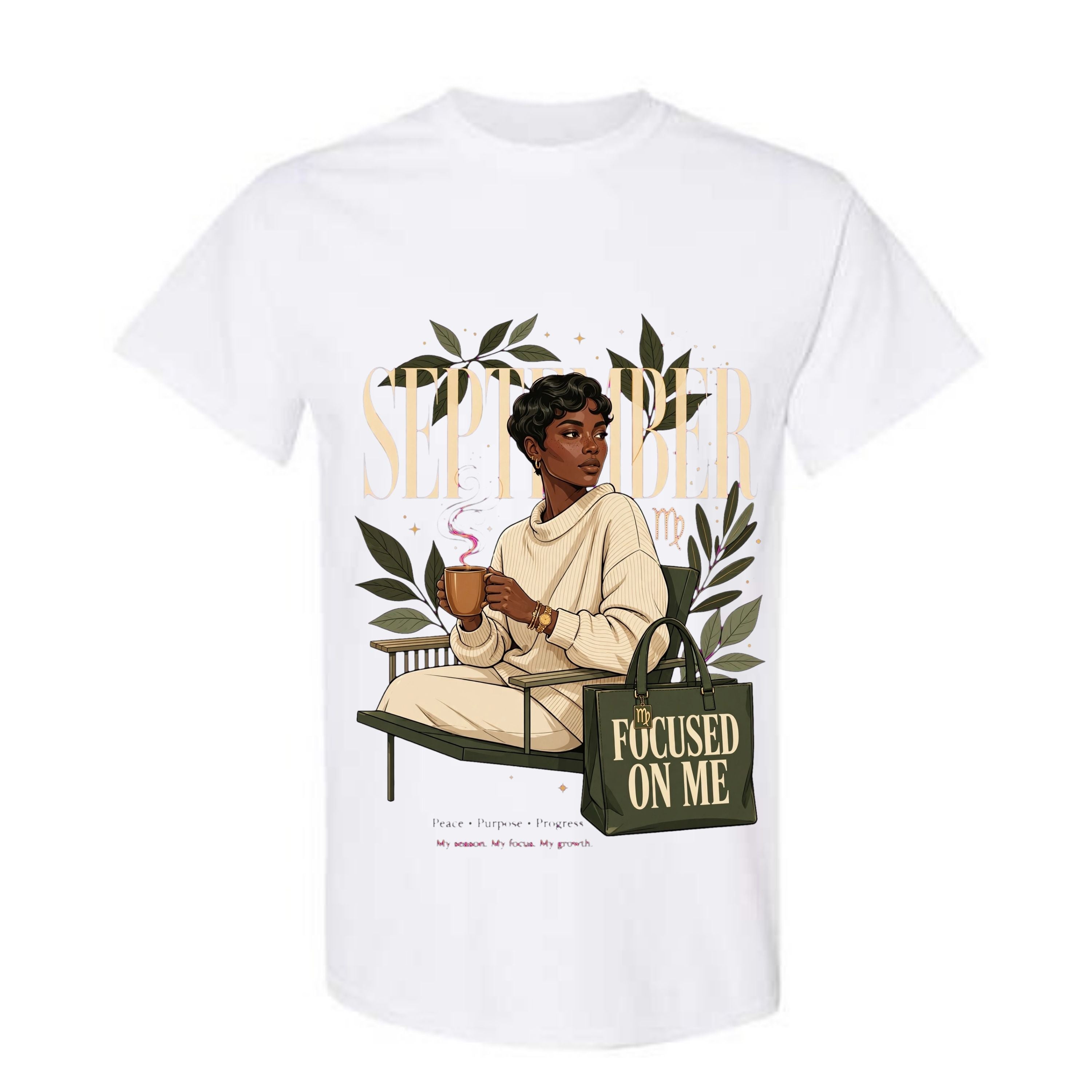September Virgo T Shirt Focused On Me Graphic Tee Virgo Zodiac Shirt Peace Purpose Progress Shirt My Season My Focus Shirt Gift For Virgo Women