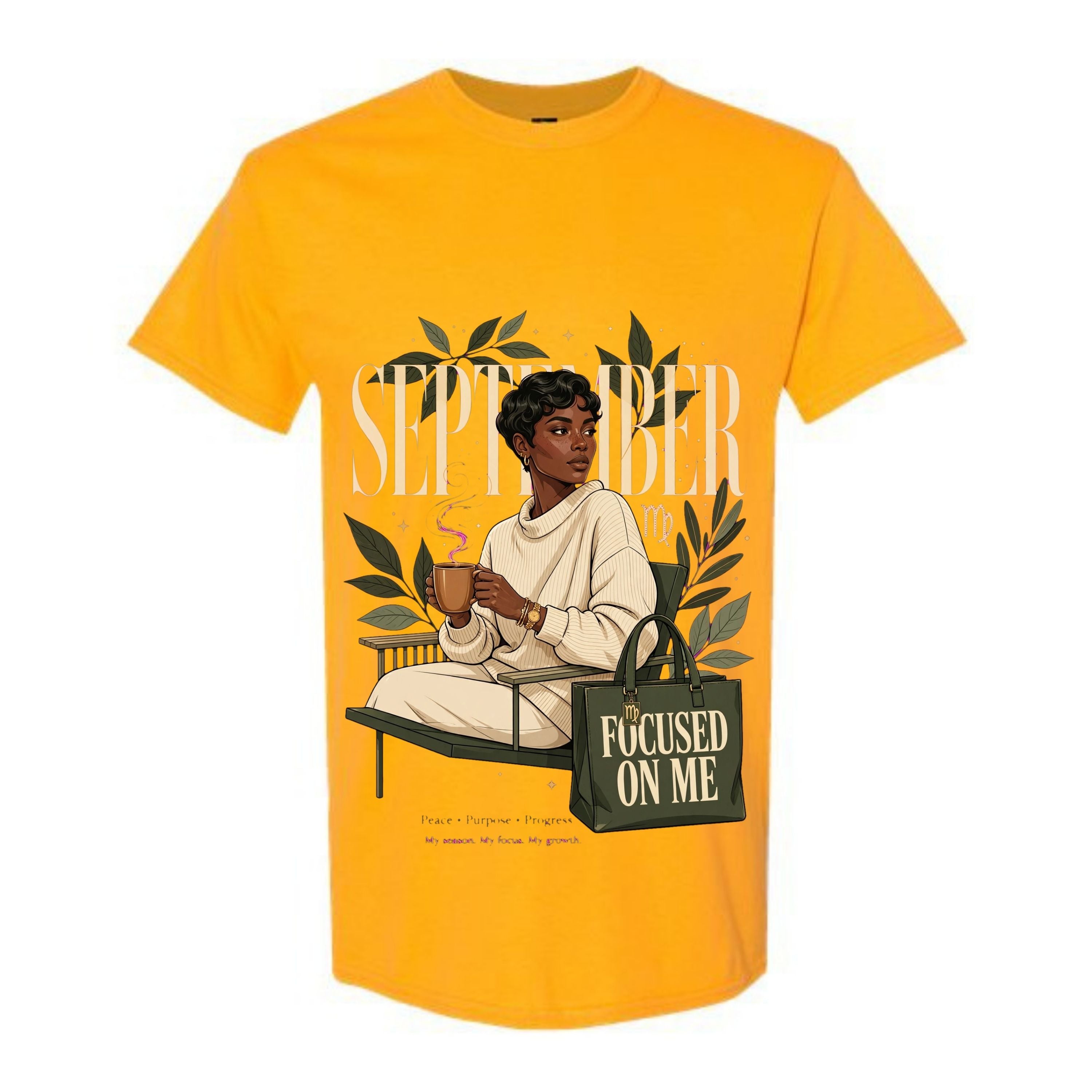 September Virgo T Shirt Focused On Me Graphic Tee Virgo Zodiac Shirt Peace Purpose Progress Shirt My Season My Focus Shirt Gift For Virgo Women