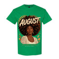 August T Shirt Bold Golden Unbothered Graphic Tee Afro Woman August Birthday Shirt Made Of Sunshine And Confidence Shirt Gift For August Women