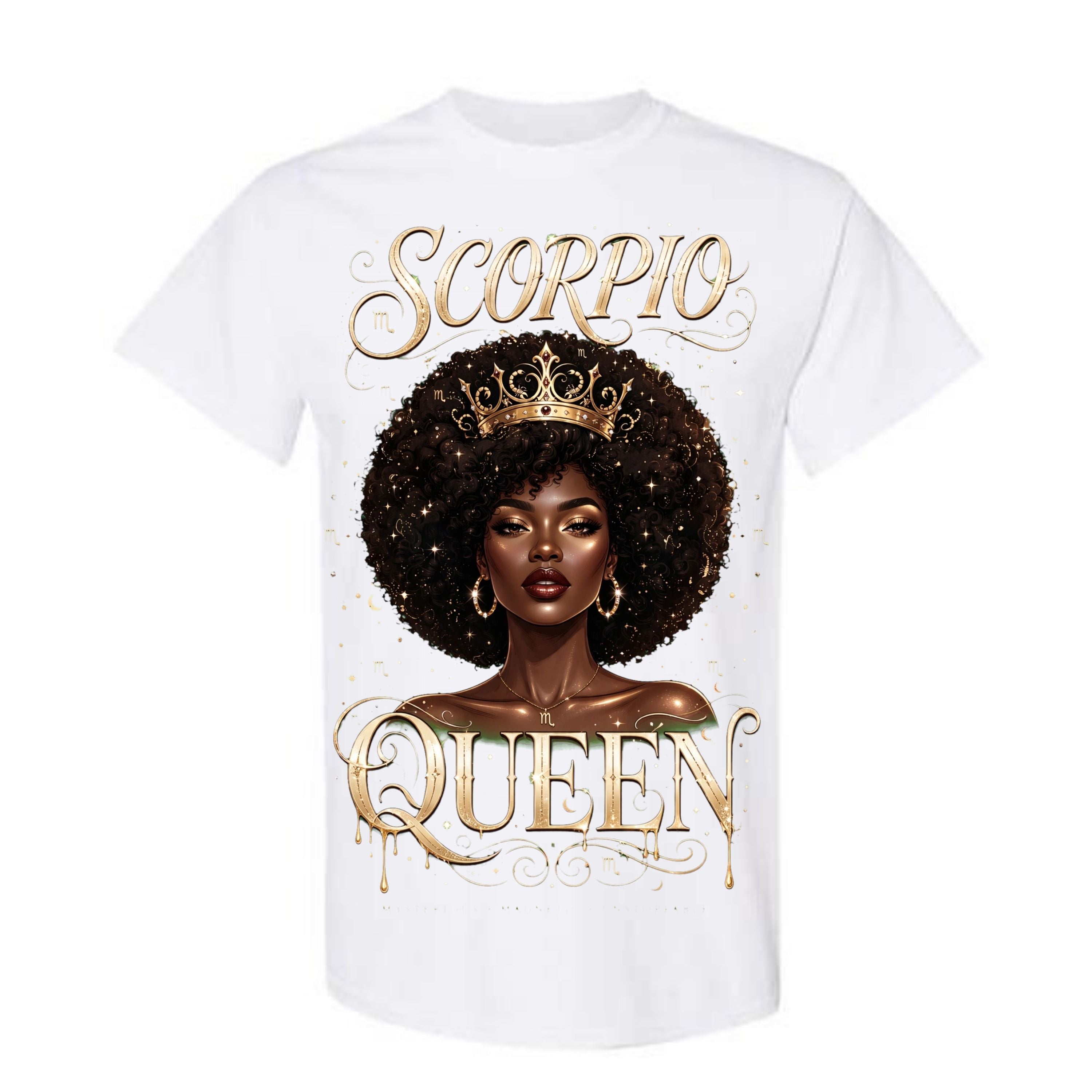 Scorpio Queen T Shirt Scorpio Zodiac Graphic Tee Gold Crown Scorpio Girl Shirt Regal Scorpio Queen Shirt Luxury Zodiac Shirt Gift For Scorpio Women