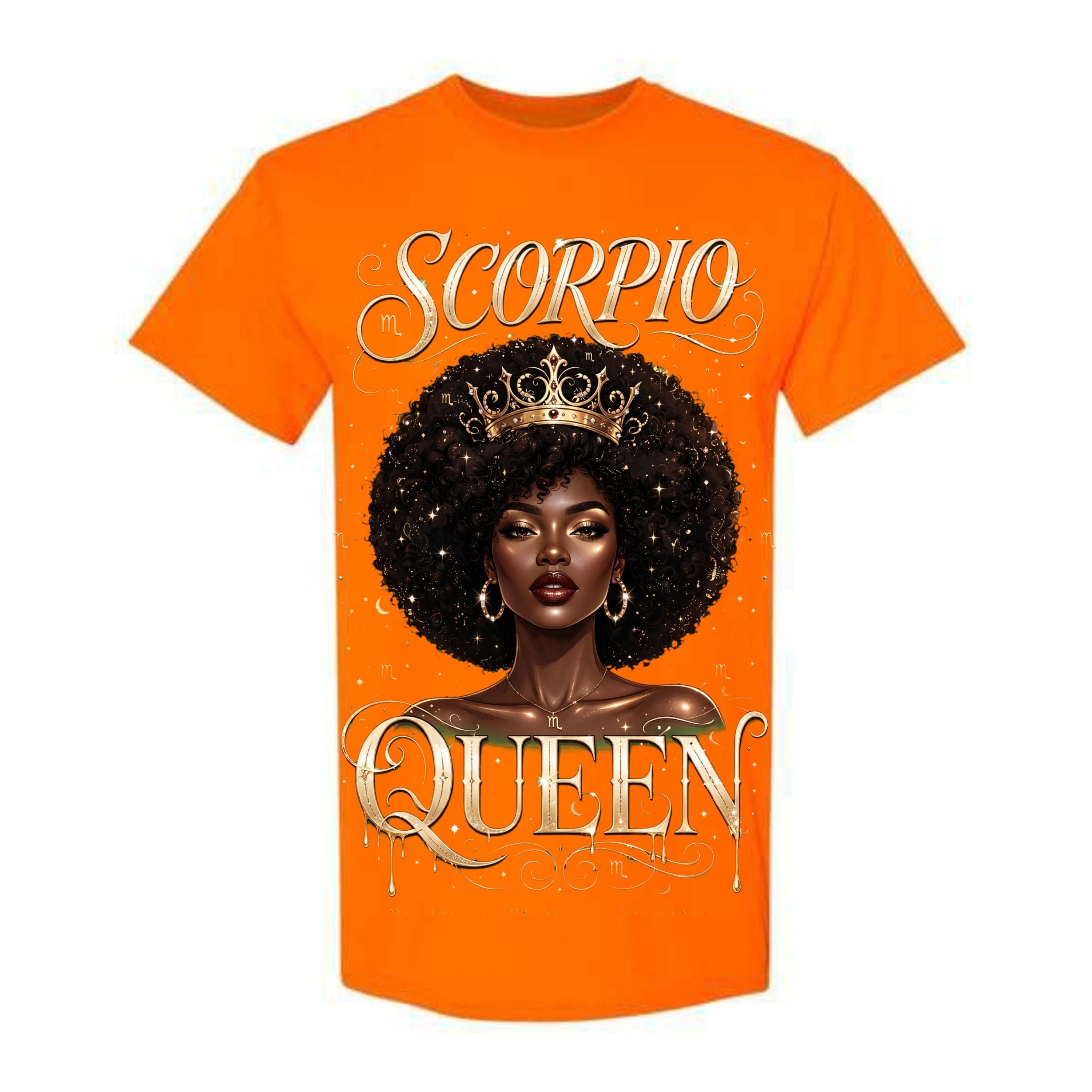 Scorpio Queen T Shirt Scorpio Zodiac Graphic Tee Gold Crown Scorpio Girl Shirt Regal Scorpio Queen Shirt Luxury Zodiac Shirt Gift For Scorpio Women