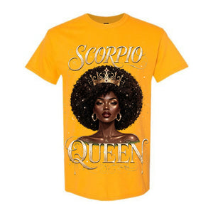 Scorpio Queen T Shirt Scorpio Zodiac Graphic Tee Gold Crown Scorpio Girl Shirt Regal Scorpio Queen Shirt Luxury Zodiac Shirt Gift For Scorpio Women