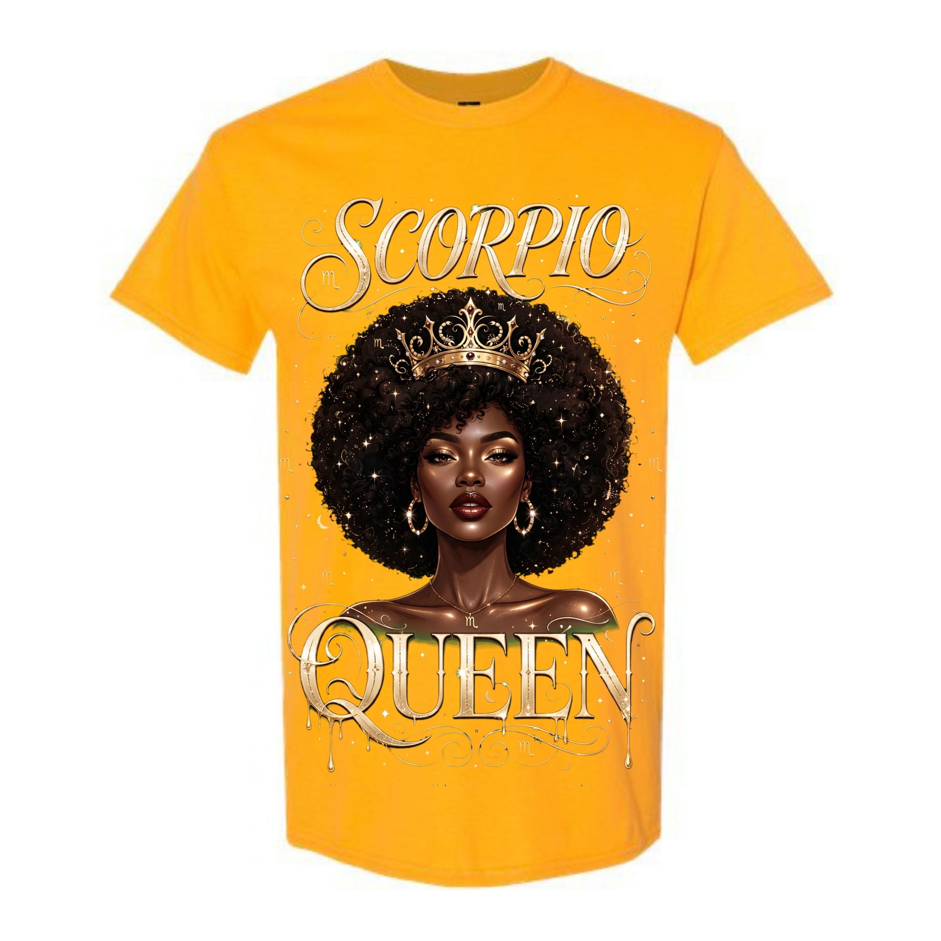 Scorpio Queen T Shirt Scorpio Zodiac Graphic Tee Gold Crown Scorpio Girl Shirt Regal Scorpio Queen Shirt Luxury Zodiac Shirt Gift For Scorpio Women