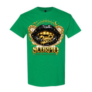 Scorpio T Shirt Scorpio Zodiac Graphic Tee Gold Grillz Lips Shirt Black Lips Scorpio Shirt Magnetic Scorpio Shirt Gift For Scorpio Women