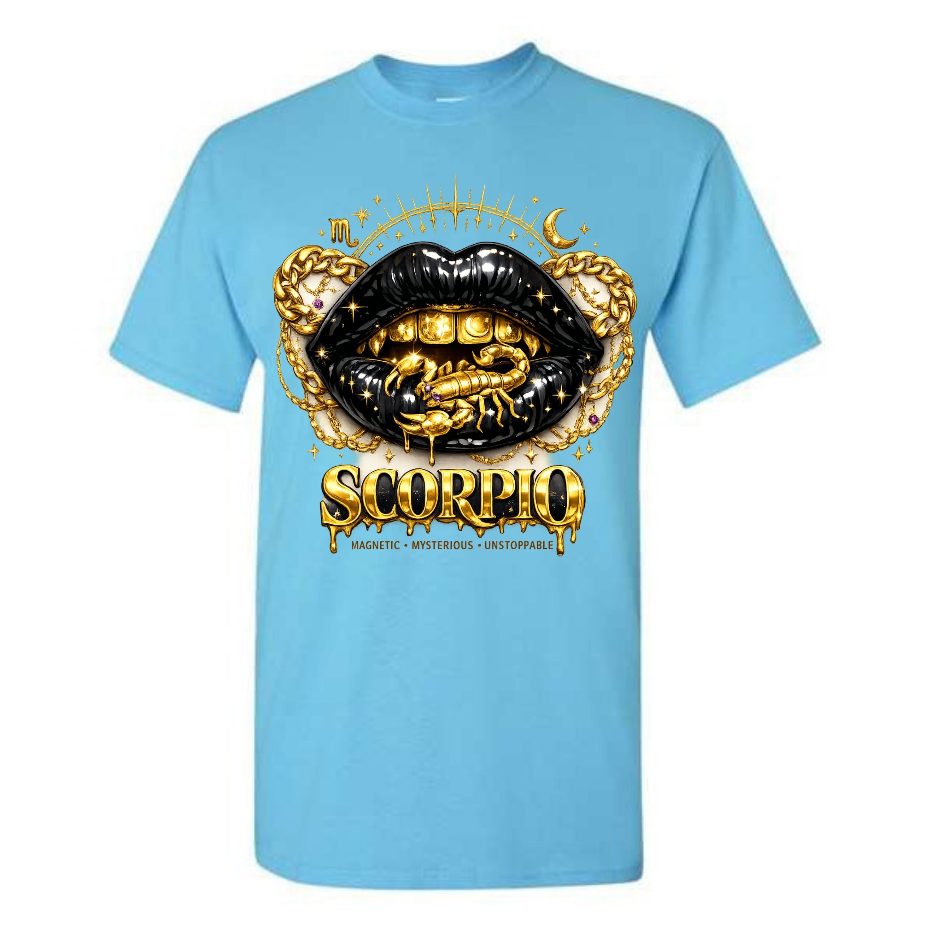 Scorpio T Shirt Scorpio Zodiac Graphic Tee Gold Grillz Lips Shirt Black Lips Scorpio Shirt Magnetic Scorpio Shirt Gift For Scorpio Women