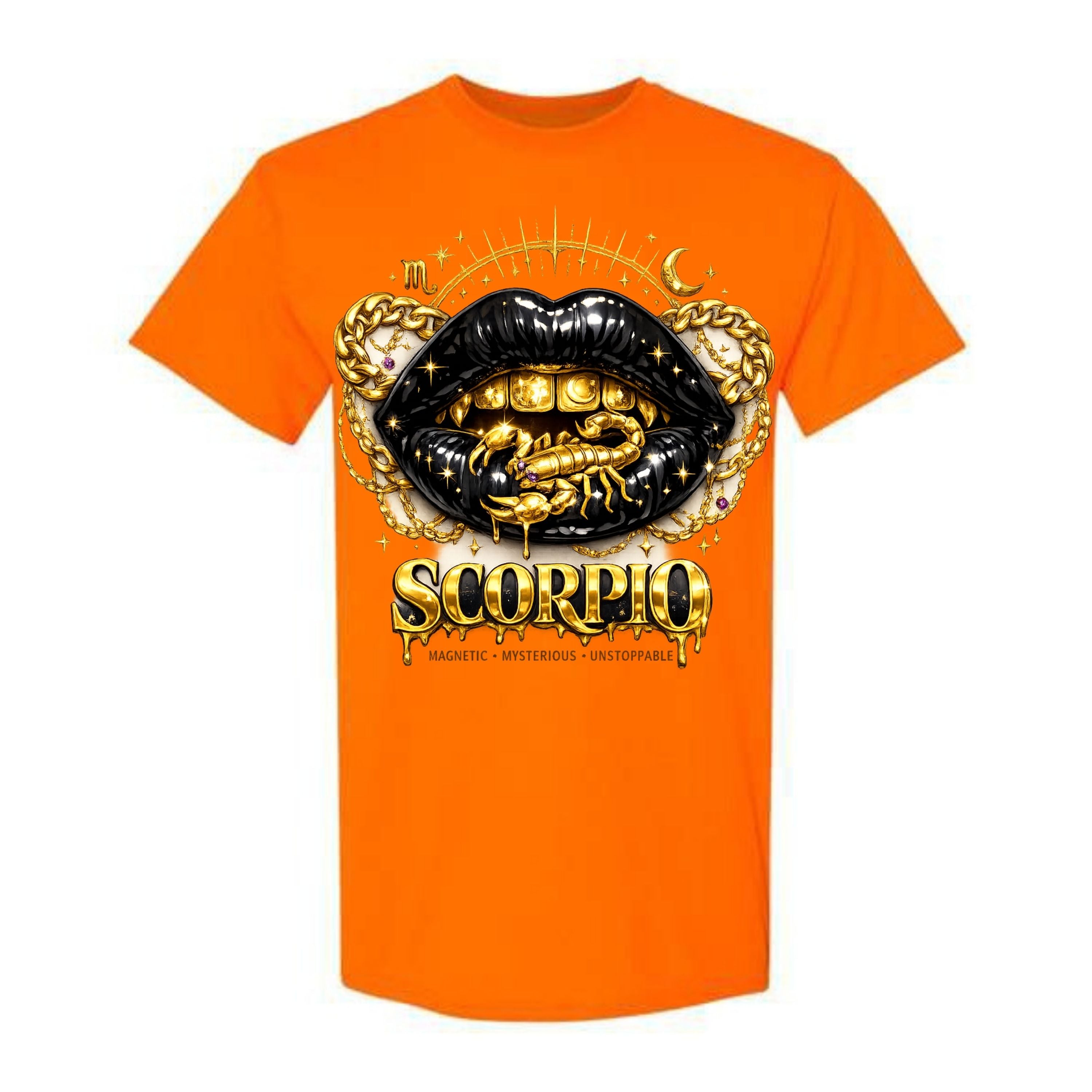 Scorpio T Shirt Scorpio Zodiac Graphic Tee Gold Grillz Lips Shirt Black Lips Scorpio Shirt Magnetic Scorpio Shirt Gift For Scorpio Women