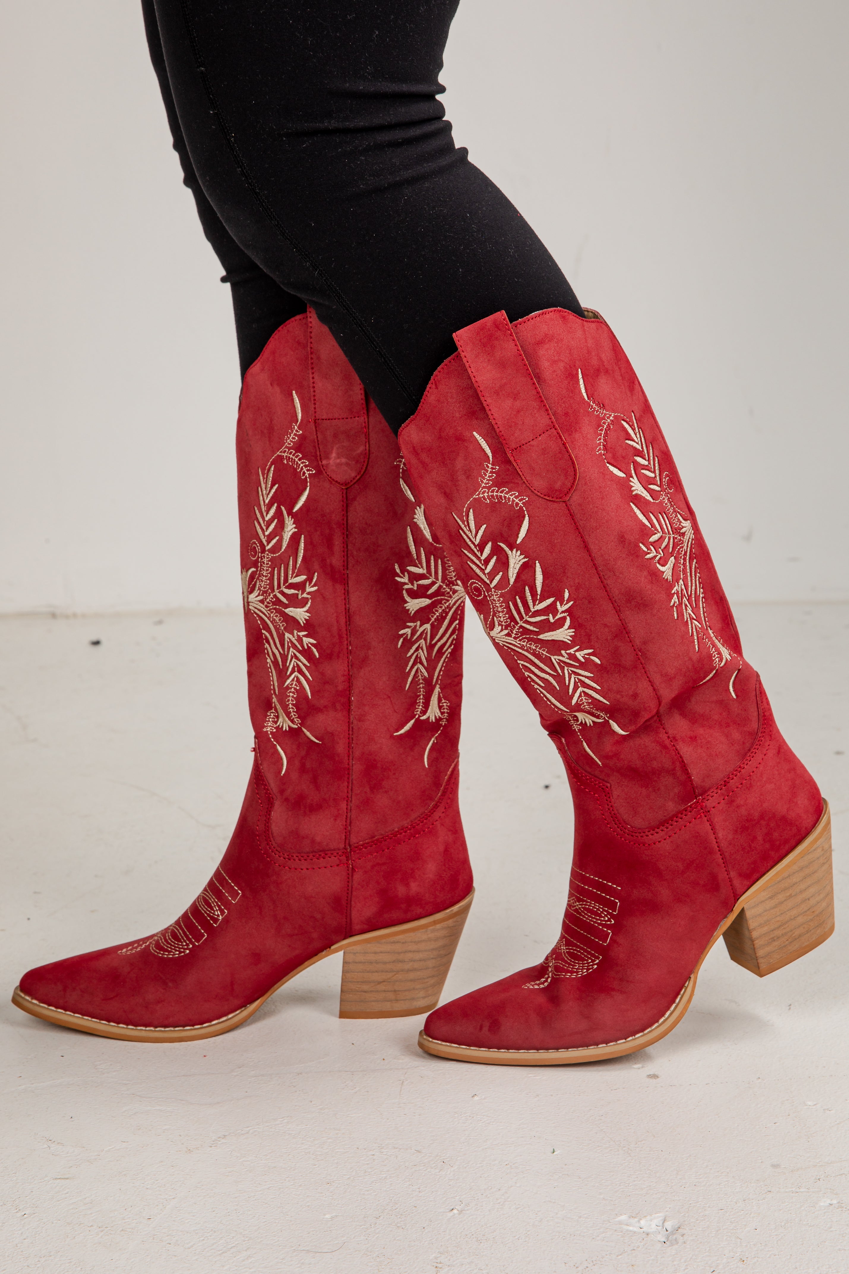 Always A Step Ahead Red Western Boots